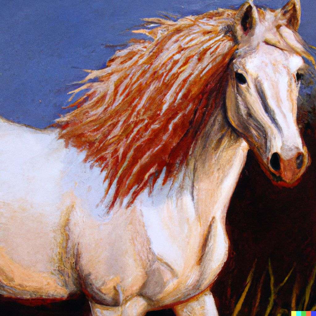 a horse, oil painting